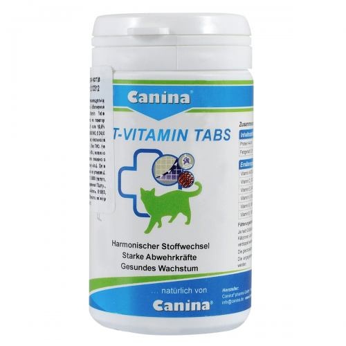 Вітаміни Canina Cat-Vitamin Tabs для котів, вітамінний комплекс, 50 г (100 табл) 1111111986 фото