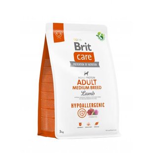 Корм сухий Brit Care Dog Hypoallergenic Adult Medium Breed для собак середніх порід гіпоалергенний з ягням 3 кг 1111173361 фото