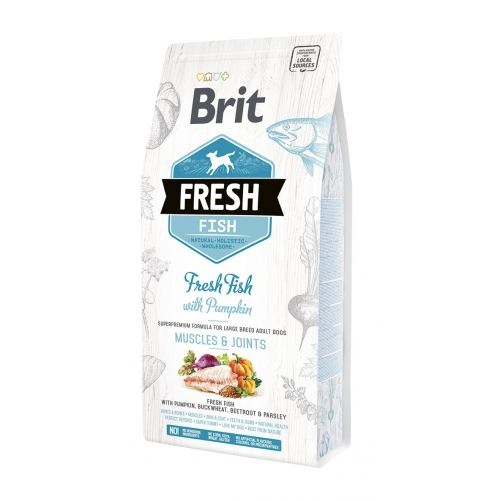 Сухий корм Brit Fresh для дорослих собак великих порід, для м'язів та суглобів, з рибою та гарбузом, 2,5 кг 1111153746 фото