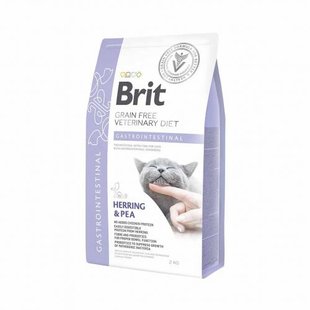 Корм сухий Brit Grain Free VetDiet Cat Gastrointestinal для котів при порушенні травлення з оселедцем лососем яйцем та горохом 2 кг 1111152751 фото