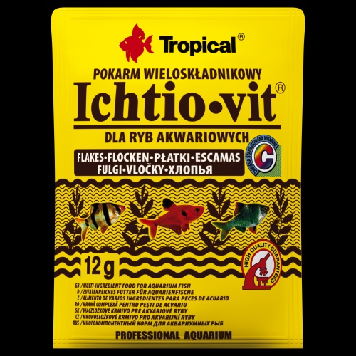 Сухий корм Tropical Ichtio-Vit для всіх акваріумних риб, 12 г (пластівці) 1111117072 фото