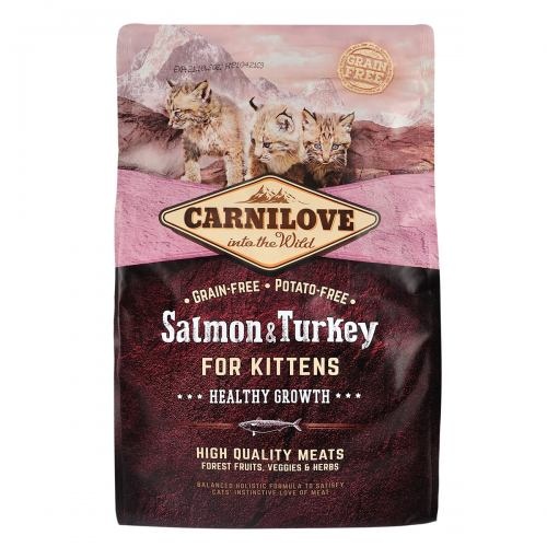 Корм сухий Carnilove Cat Kitten для кошенят з лососем та індичкою 2 кг 1111145069 фото