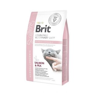 Корм сухий Brit Grain Free VetDiet Cat Hypoallergenic для котів з харчовою алергією та непереносимістю з лососем та горохом 2 кг 1111152749 фото