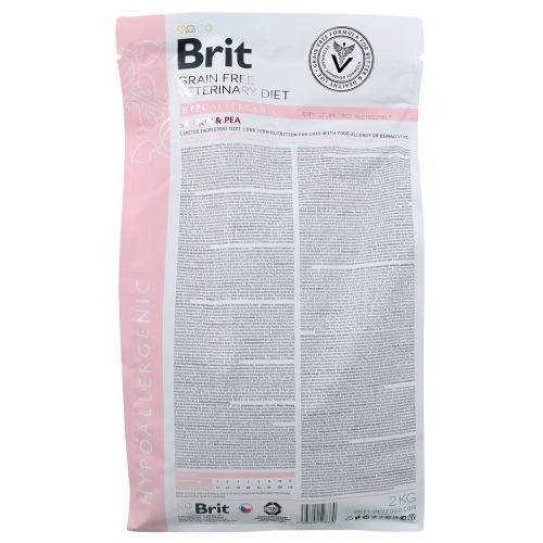 Корм сухий Brit Grain Free VetDiet Cat Hypoallergenic для котів з харчовою алергією та непереносимістю з лососем та горохом 2 кг 1111152749 фото