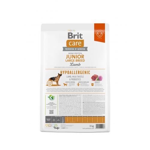 Корм сухий Brit Care Dog Hypoallergenic Junior Large Breed для молодих собах великих порід гіпоалергенний з ягням 3 кг 1111173364 фото