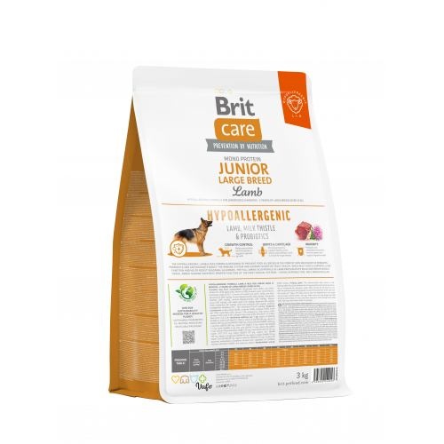 Корм сухий Brit Care Dog Hypoallergenic Junior Large Breed для молодих собах великих порід гіпоалергенний з ягням 3 кг 1111173364 фото