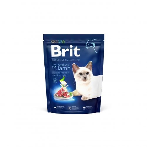 Сухий корм Brit Premium Cat by Nature Sterilized Lamb для стерилізованих котів, з ягням, 300 г 1111167484 фото