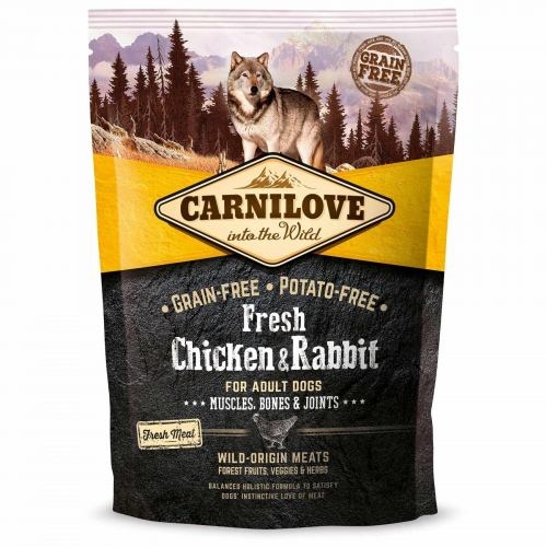 Сухий корм Carnilove Fresh Chicken & Rabbit для дорослих собак всіх порід, курка та кролик, 1,5 кг 1111153661 фото