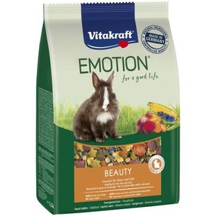 Корм Vitakraft Emotion Beauty для кроликів, для краси шкіри та шерсті, 1,5 кг 1111143684 фото