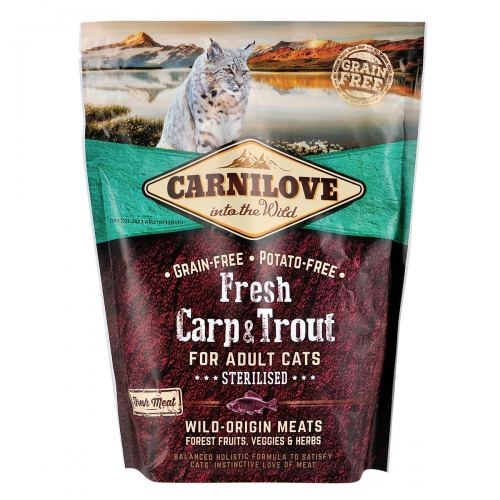 Сухий корм Carnilove Fresh Carp & Trout для стерилізованих котів, риба, 400 г 1111153669 фото