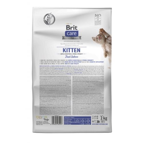 Корм сухий Brit Care Cat Grain Free Kitten Gentle Digestion Strong Immunity для кошенят для міцного імунітету з лососем 2 кг 1111175078 фото