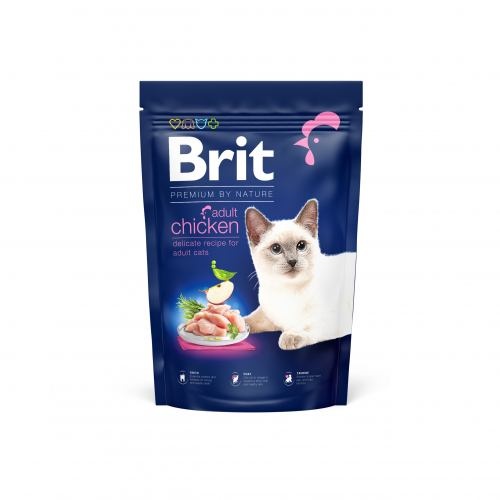 Корм сухий Brit Premium Cat by Nature Adult Chicken для дорослих котів з куркою 1,5кг 1111167458 фото