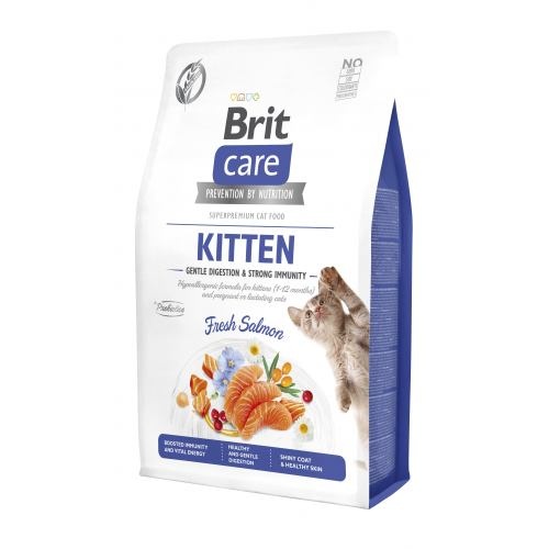 Корм сухий Brit Care Cat Grain Free Kitten Gentle Digestion Strong Immunity для кошенят для міцного імунітету з лососем 2 кг 1111175078 фото