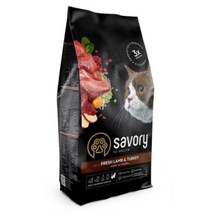 Корм сухий Savory Adult Cat Sensitive Digestion Fresh Lamb and Turkey для дорослих котів з чутливим травленням з ягнятиною та індичкою 2 кг 1111163001 фото