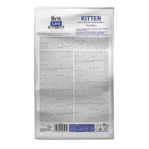 Сухий корм Brit Care Cat by Nutrition Kitten Gentle Digestion Strong Immunity для кошенят, з лососем, 400 г 1111175077 фото