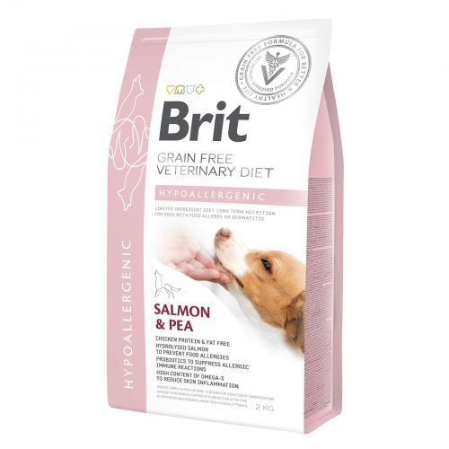 Сухий корм Brit GF VetDiet Dog Hypoallergenic для собак, при харчовій алергії, з лососем, горохом і гречкою, 2 кг 1111151950 фото