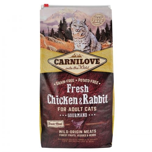 Корм сухий Carnilove Fresh Chicken and Rabbit for Adult cats для дорослих котів з куркою та кроликом 6 кг 1111152299 фото