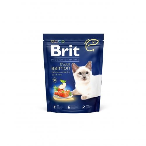 Сухий корм Brit Premium Cat by Nature Adult Salmon для котів, з лососем, 300 г 1111167460 фото