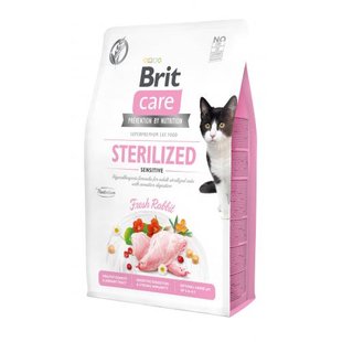 Корм сухий Brit Care Cat Grain Free Sterilized Sensitive для стерилізованих котів з чутливим травленням з кроликом 2 кг 1111162358 фото