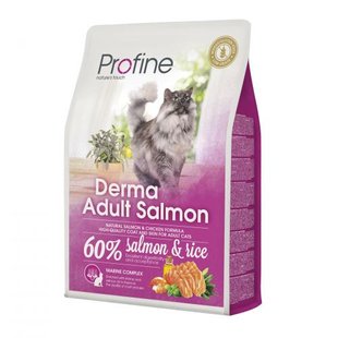 Корм сухий Profine Cat Derma для дорослих довгошерстих котів з лососем та рисом 2 кг 1111145713 фото