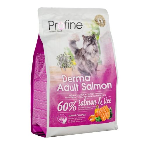 Корм сухий Profine Cat Derma для дорослих довгошерстих котів з лососем та рисом 2 кг 1111145713 фото