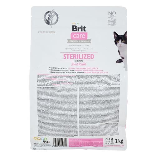 Корм сухий Brit Care Cat Grain Free Sterilized Sensitive для стерилізованих котів з чутливим травленням з кроликом 2 кг 1111162358 фото