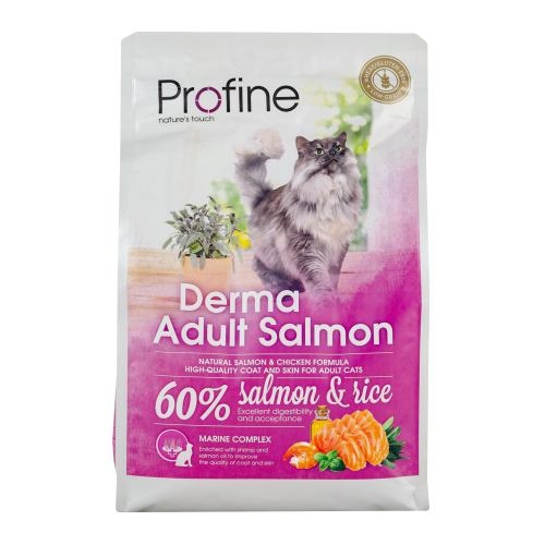 Корм сухий Profine Cat Derma для дорослих довгошерстих котів з лососем та рисом 2 кг 1111145713 фото