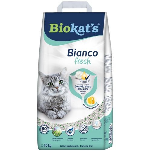 Наповнювач Biokats для котячого туалету Bianco Fresh бентонітовий 0,25–5,0 мм 10 кг 1111138101 фото