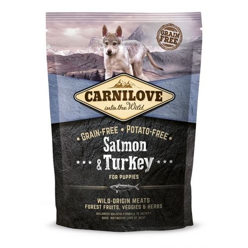 Сухий корм Carnilove Salmon & Turkey для цуценят всіх порід, лосось та індичка, 1,5 кг 1111145086 фото