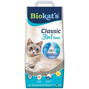 Наповнювач Biokats Classic Fresh 3in1 Cotton Blossom для котячого туалету, бентонітовий, 10 кг 1111147022 фото