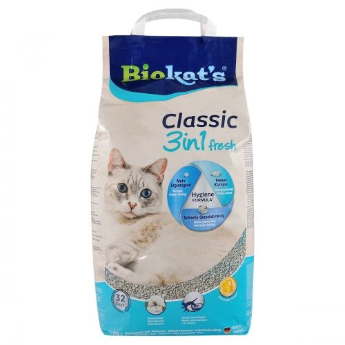 Наповнювач Biokats Classic Fresh 3in1 Cotton Blossom для котячого туалету, бентонітовий, 10 кг 1111147022 фото