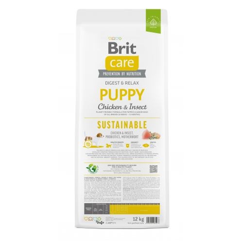 Корм сухий Brit Care Dog Sustainable Puppy для цуценят з куркою та комахами 12 кг 1111173607 фото