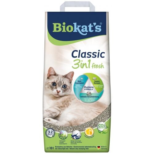 Наповнювач Biokats Classic Fresh 3in1 для котячого туалету, бентонітовий, 10 л 1111134392 фото