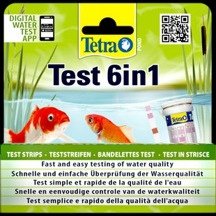 Набір індикаторних тестів Tetra Pond Test 6in1 для перевірки показників якості ставкової води, 25 шт 1111131751 фото