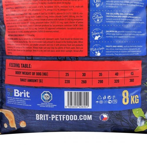 Корм сухий Brit Premium Dog Adult L для дорослих собак великих порід вагою 25-45 кг з куркою 8 кг 1111150964 фото