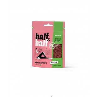 Ласощі для кошенят Half&Half у формі м'ясних шматочків з індичкою, 50 г 1111175714 фото