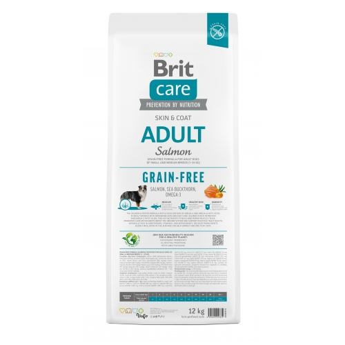 Корм сухий Brit Care Dog Grain-free Adult для дорослих собак малих і середніх порід беззерновий з лососем 12 кг 1111173379 фото