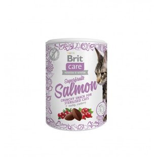 Ласощі для котів Brit Care Cat Snack Superfruits Salmon, лосось, 100 г 1111176210 фото