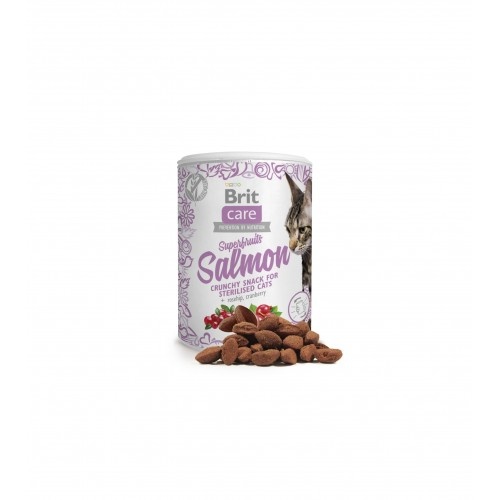 Ласощі для котів Brit Care Cat Snack Superfruits Salmon, лосось, 100 г 1111176210 фото