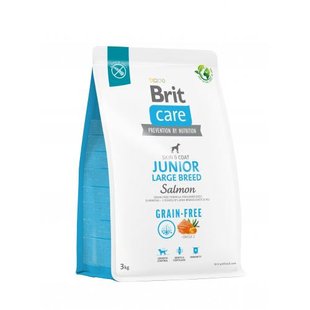 Корм сухий Brit Care Dog Grain-free Junior Large Breed для молодих собак великих порід беззерновий з лососем 3 кг 1111173381 фото