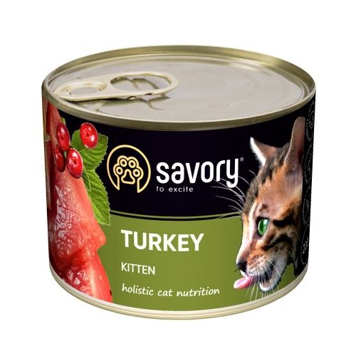 Корм вологий Savory Kitten Turkey паштет для кошенят з індичкою 200 г 1111165060 фото