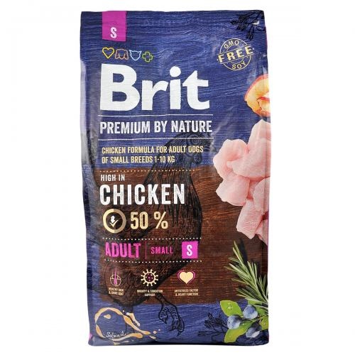 Корм сухий Brit Premium Dog Adult S для дорослих собак дрібних порід вагою 1-10 кг з куркою 8 кг 1111150949 фото