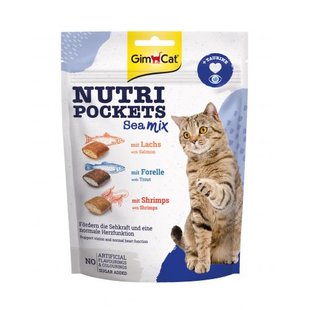 Вітамінні ласощі GimCat Nutri Pockets Морський мікс для котів, 150 г 1111164084 фото