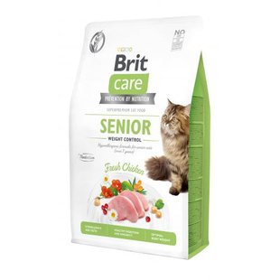 Корм сухий Brit Care Cat Grain Free Senior Weight Control для котів похилого віку з надмірною вагою з куркою 2 кг 1111162376 фото