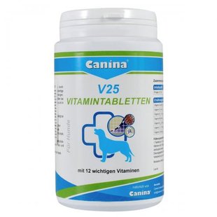 Вітамінний комплекс Canina V25 Vitamintabletten для собак 200 г 60 табл. 1111111974 фото