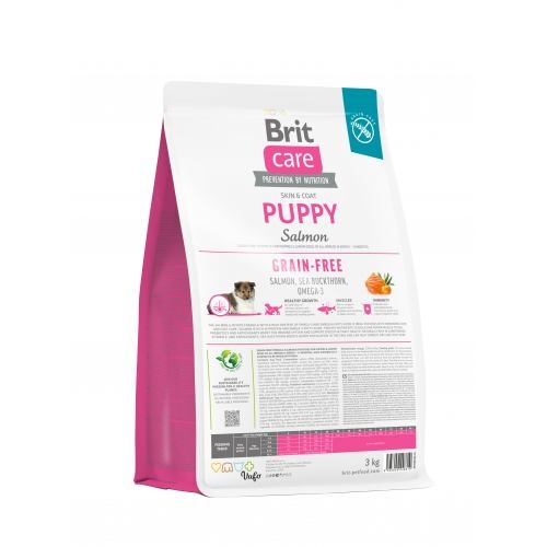 Корм сухий Brit Care Dog Grain-free Puppy для цуценят беззерновий з лососем 3 кг 1111173375 фото