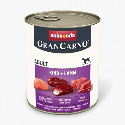 Корм вологий GranCarno Adult Beef Lamb для дорослих собак з яловичиною і ягнятиною 800 г 1111171527 фото