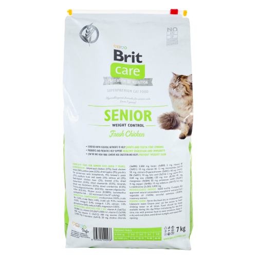 Корм сухий Brit Care Cat Grain Free Senior Weight Control для котів похилого віку з надмірною вагою з куркою 7 кг 1111162375 фото