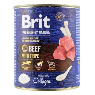 Корм вологий Brit Premium by Nature k консерви для собак з яловичиною і тельбухами 800 г 1111159944 фото