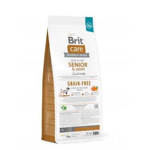 Корм сухий Brit Care Dog Grain-free Senior and Light для старіючих собак беззерновий з лососем 12 кг 1111173387 фото